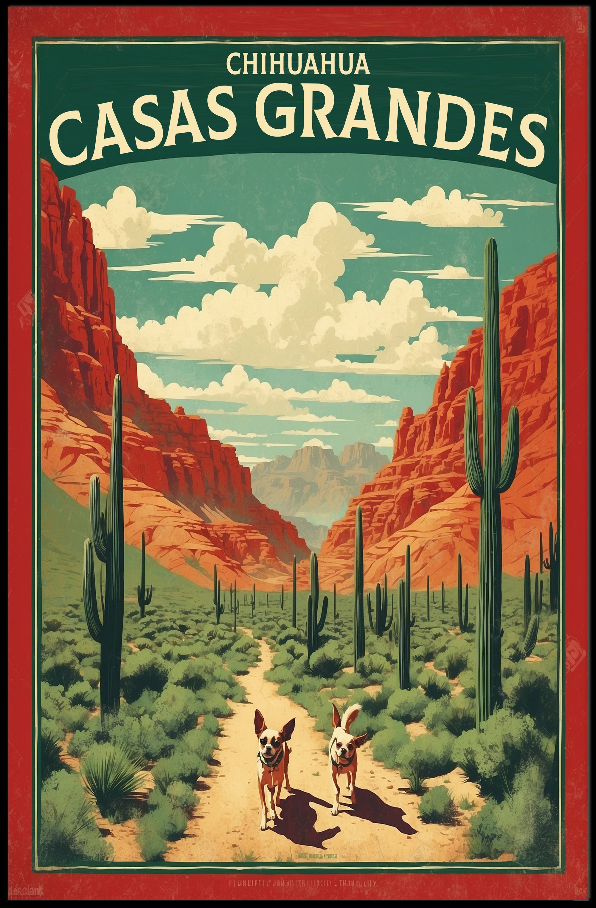 Casas Grandes Desert Adventure Travel Poster PosterGoat