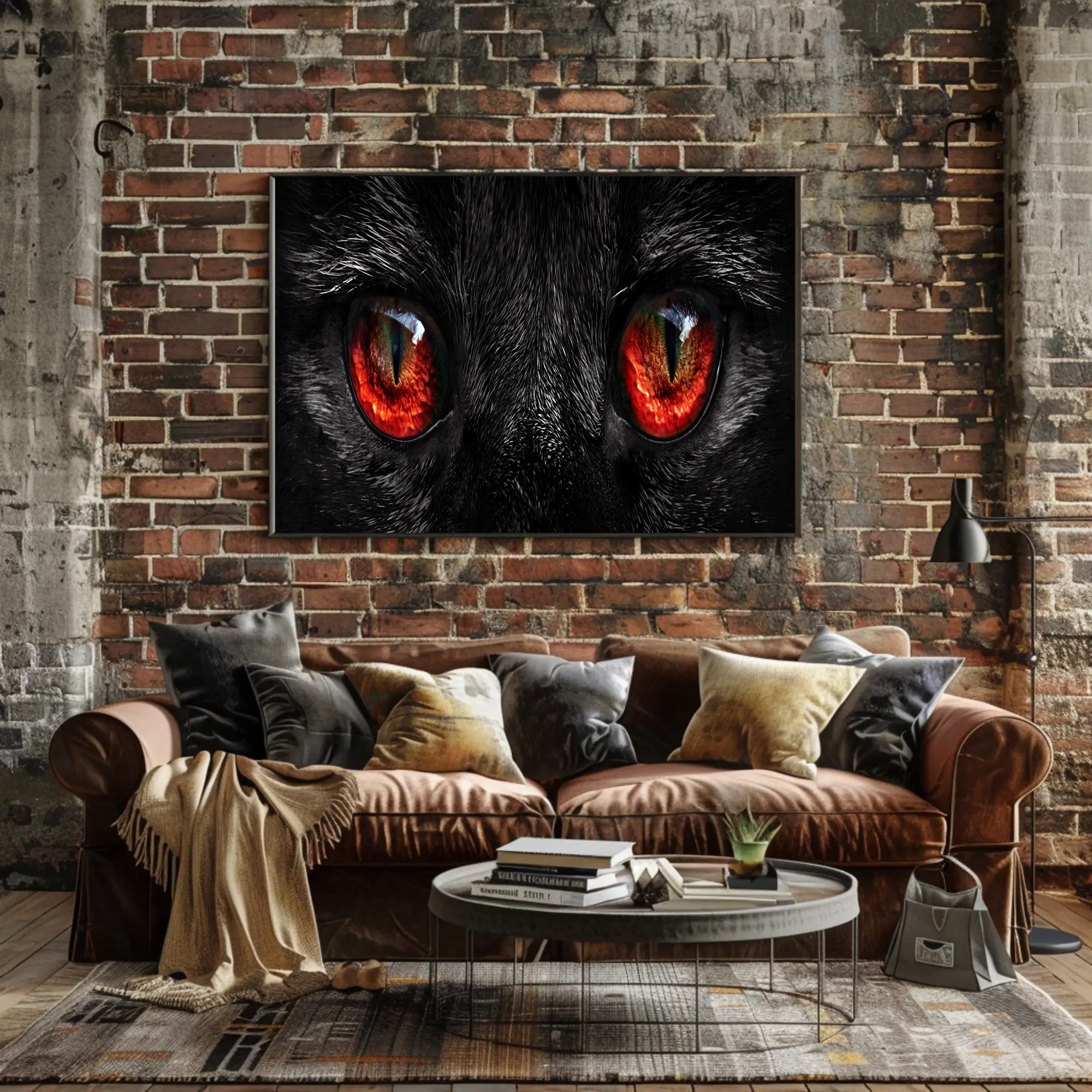 Cat Eyes Art Print, Animal Poster PosterGoat
