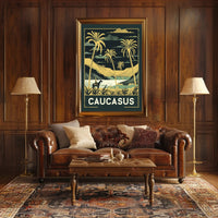 Caucasus Adventure Vintage Travel Poster PosterGoat