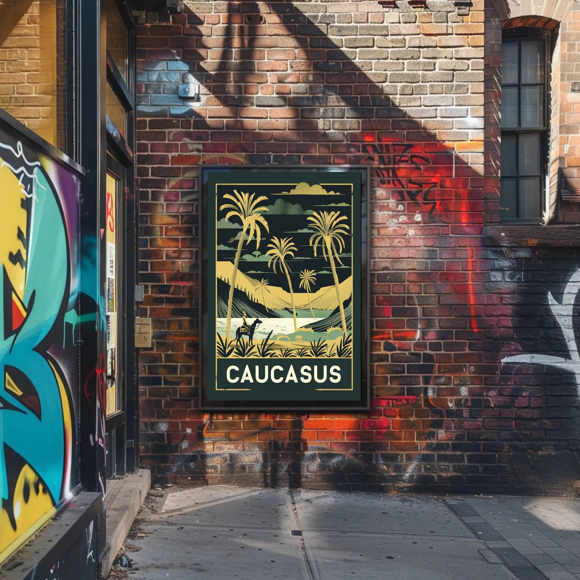 Caucasus Adventure Vintage Travel Poster PosterGoat