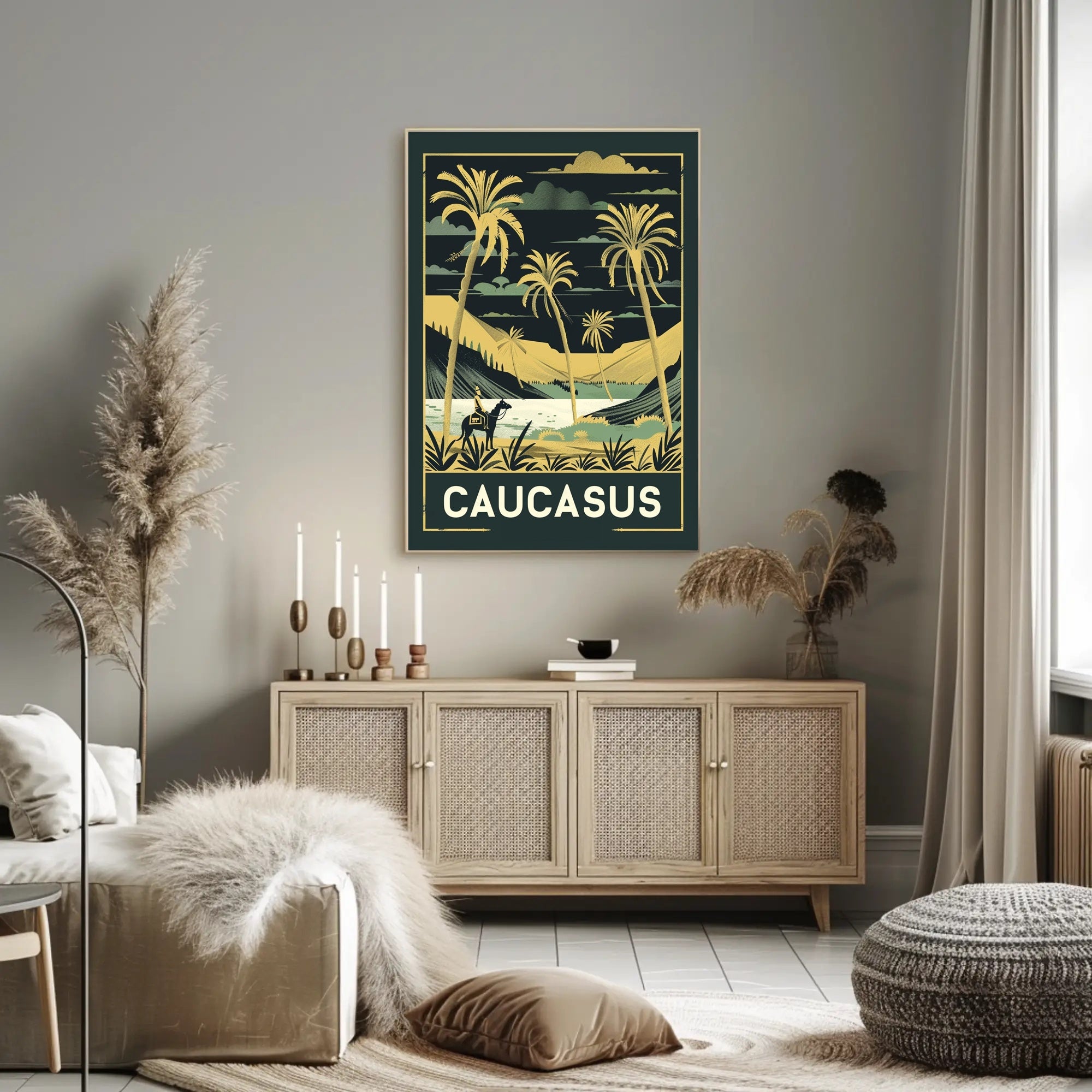 Caucasus Adventure Vintage Travel Poster PosterGoat