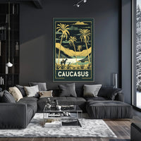 Caucasus Adventure Vintage Travel Poster PosterGoat