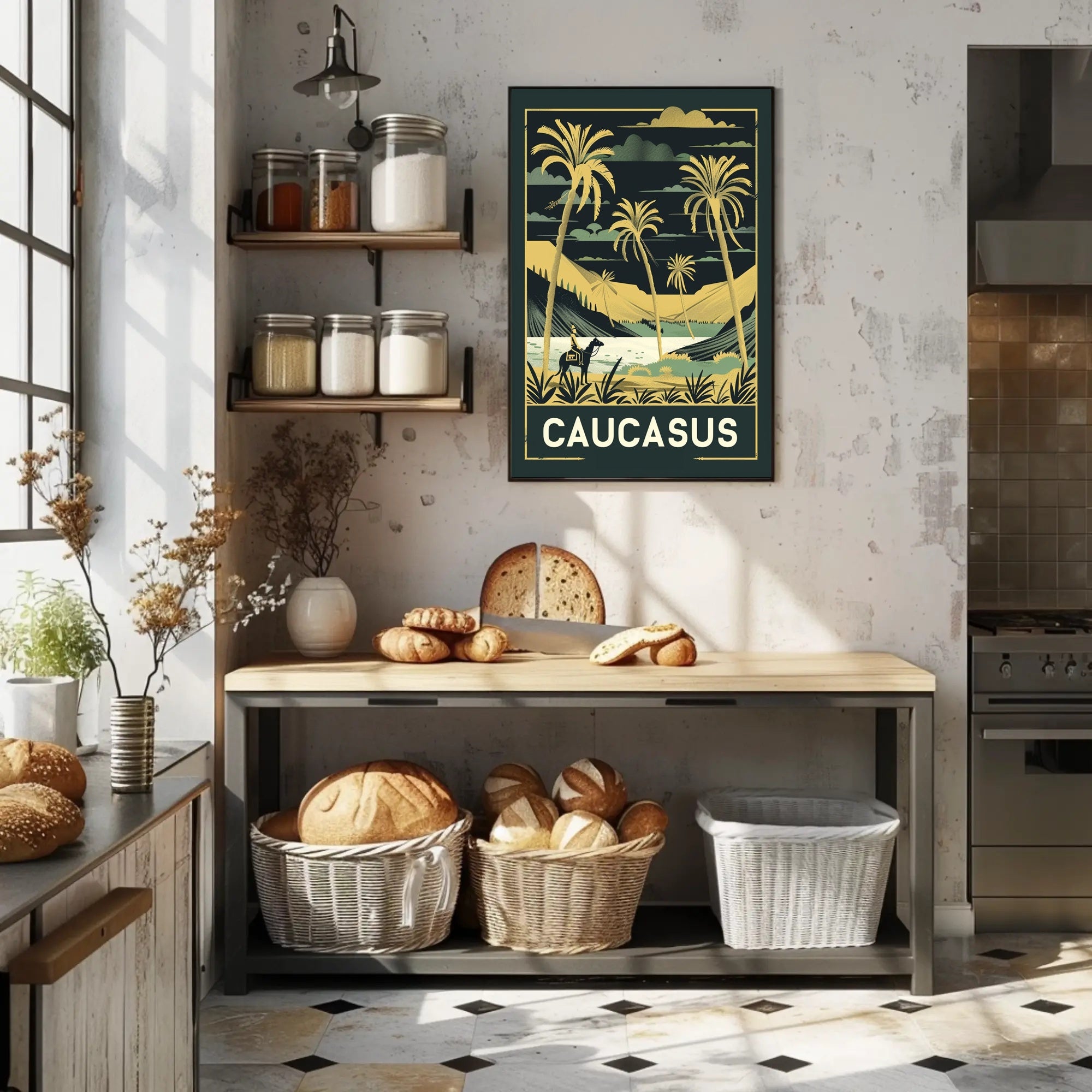 Caucasus Adventure Vintage Travel Poster PosterGoat