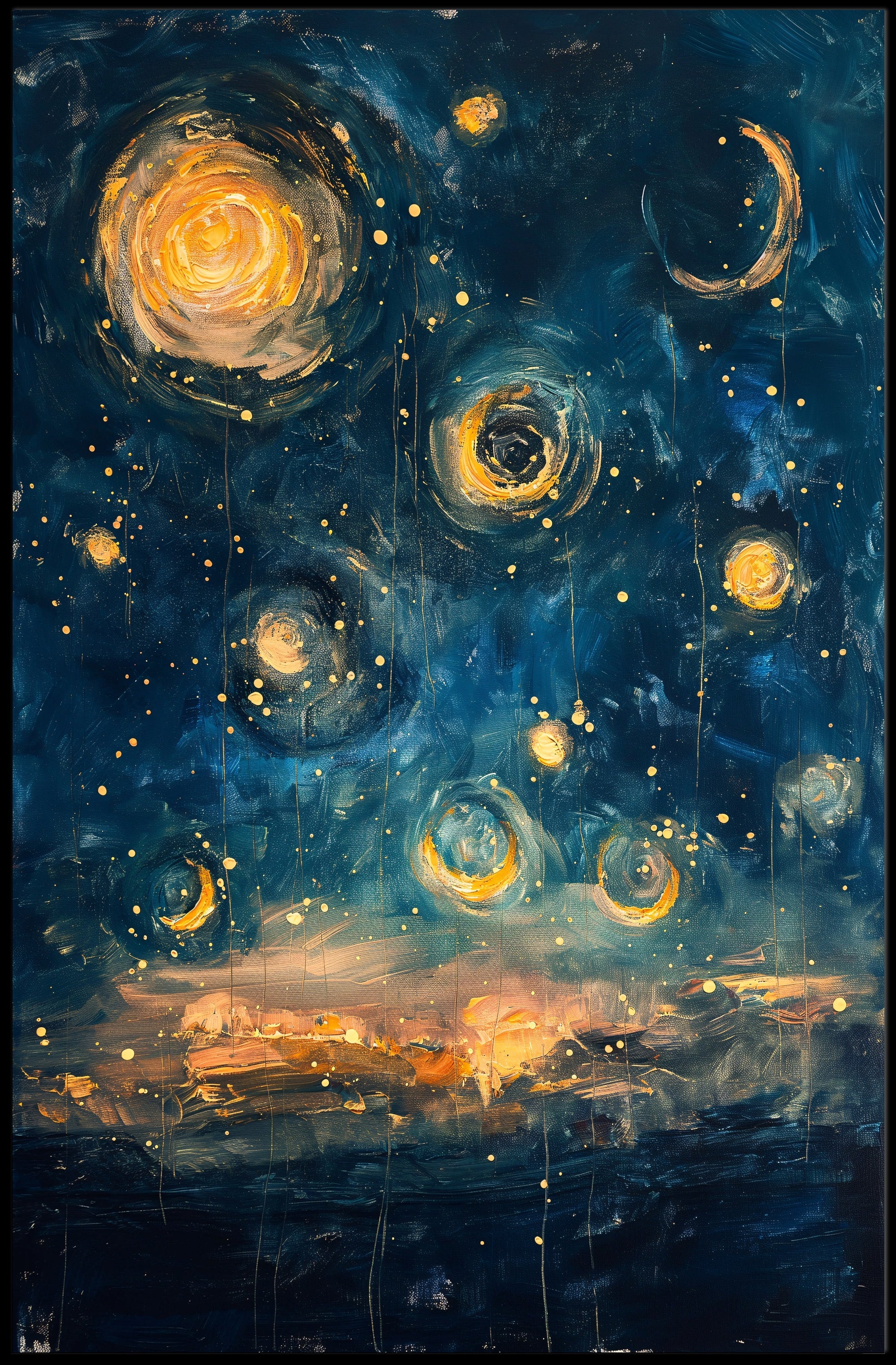 Celestial Dreams: Abstract Artistic Poster PosterGoat