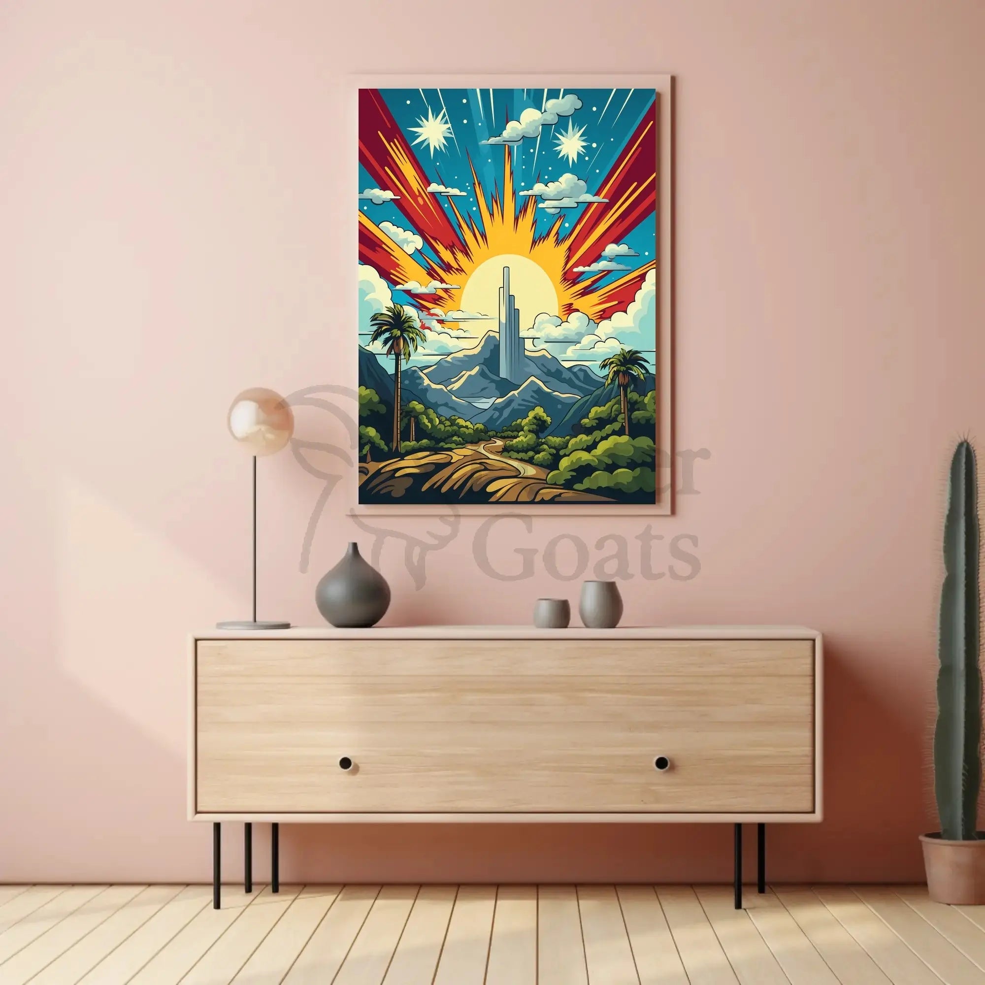 Celestial Landscape Art: Futuristic Sci-Fi Poster PosterGoat