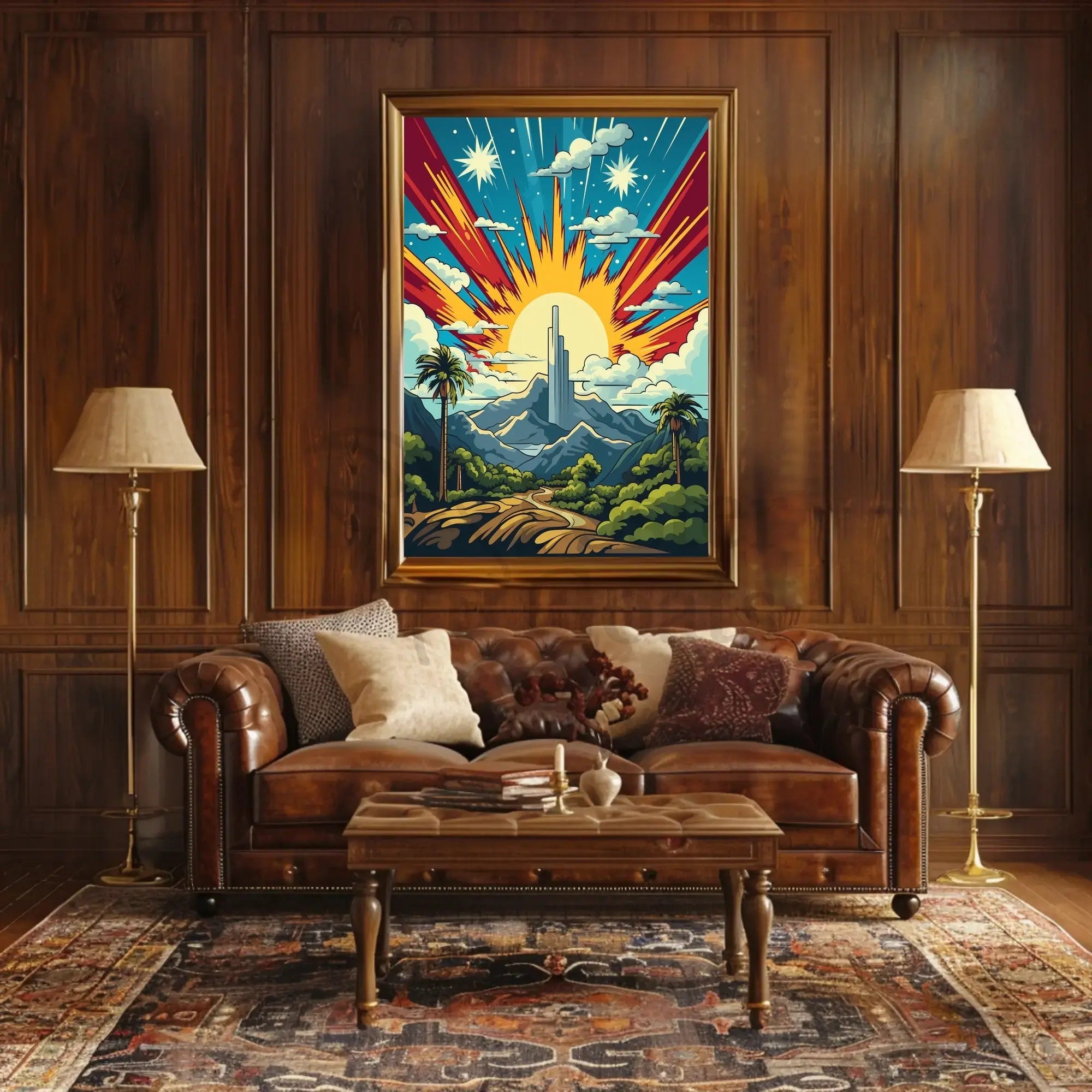 Celestial Landscape Art: Futuristic Sci-Fi Poster PosterGoat