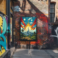 Celestial Landscape Art: Futuristic Sci-Fi Poster PosterGoat