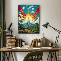 Celestial Landscape Art: Futuristic Sci-Fi Poster PosterGoat