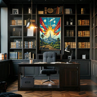 Celestial Landscape Art: Futuristic Sci-Fi Poster PosterGoat