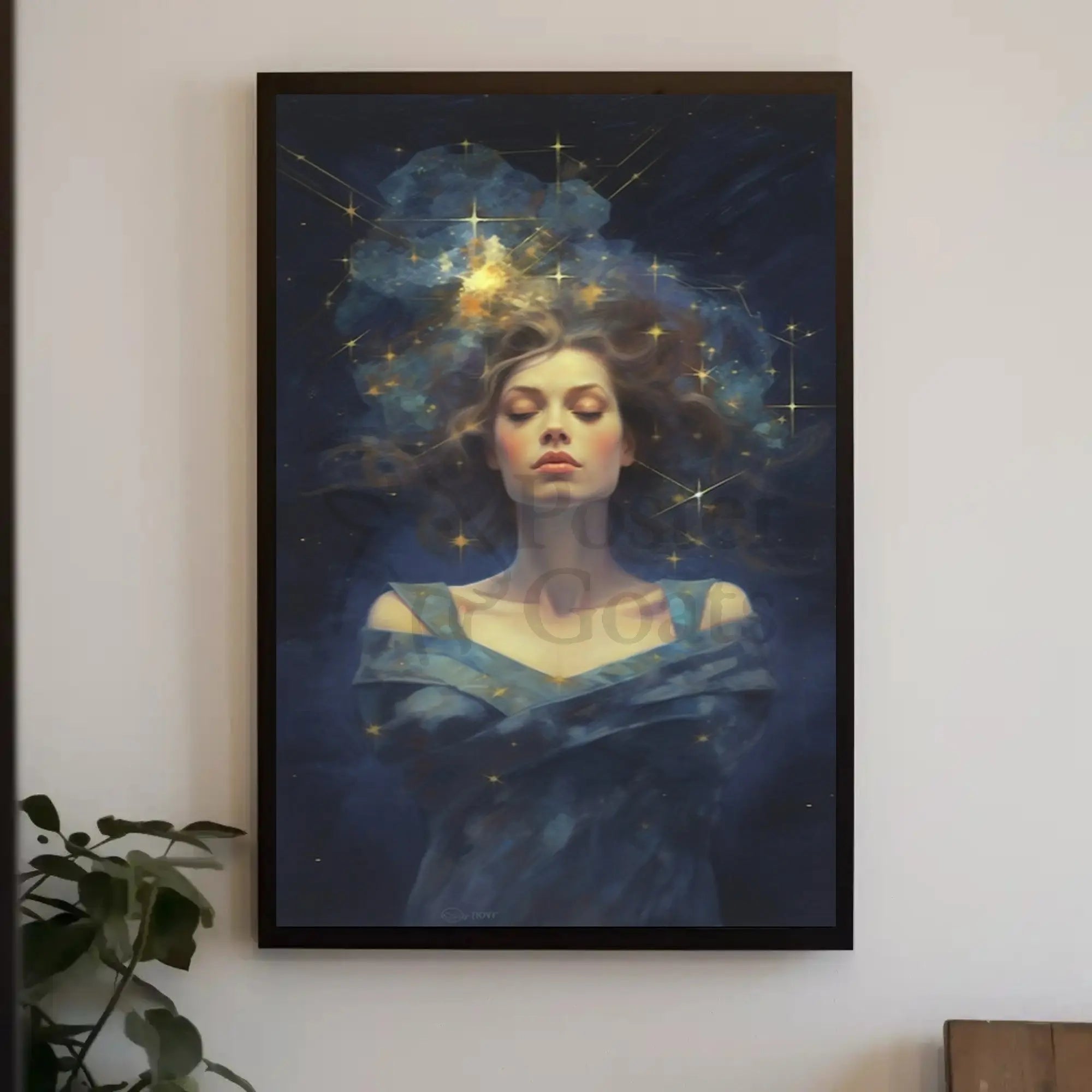 Celestial Serenity Woman Artistic Pop Culture Poster PosterGoat