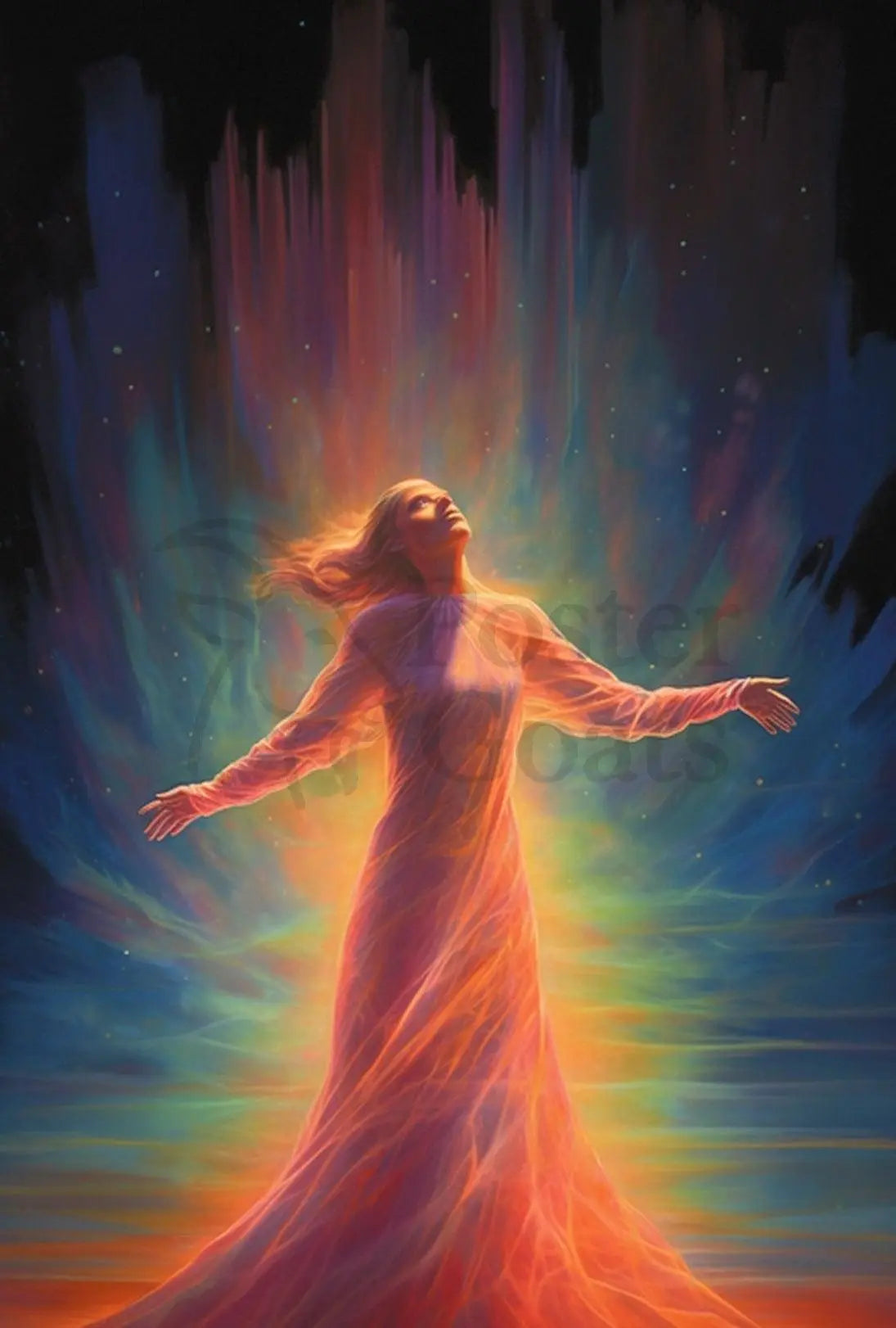 Celestial Transcendence Surreal Art Poster PosterGoat