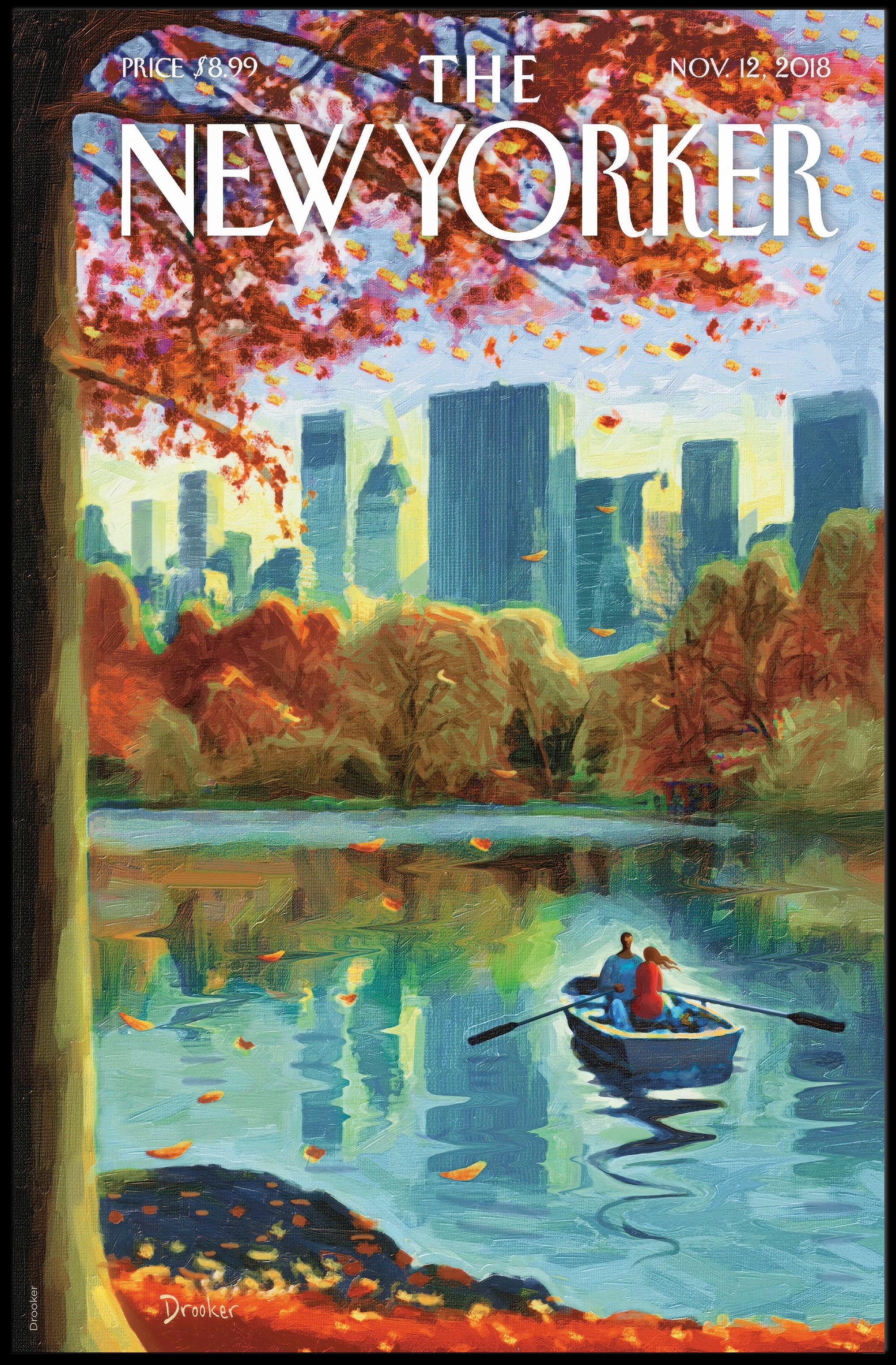 Central Park Autumn Scene - Travel Poster PosterGoat