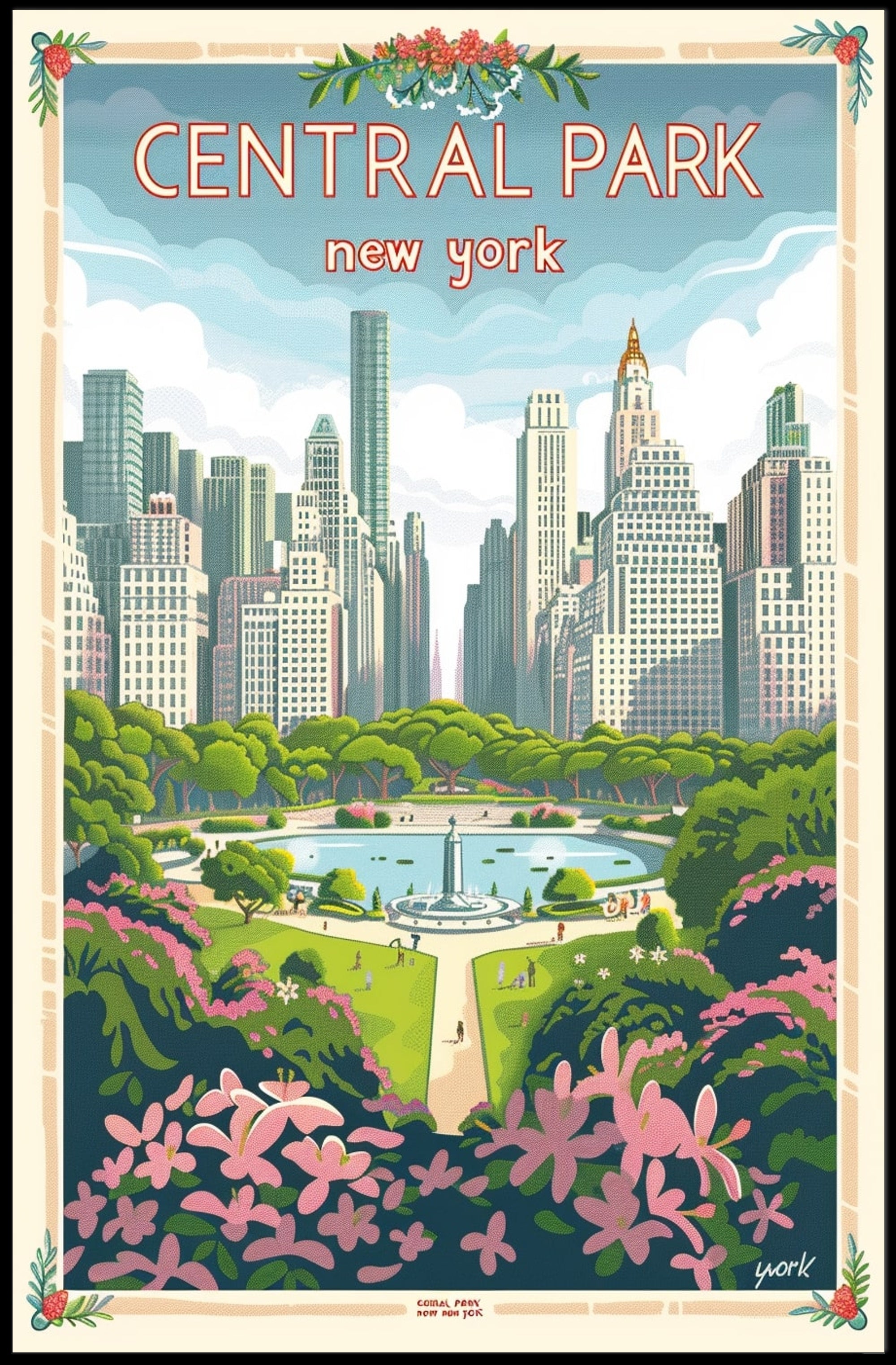 Central Park Skyline Art - Urban or Cityscape Poster PosterGoat