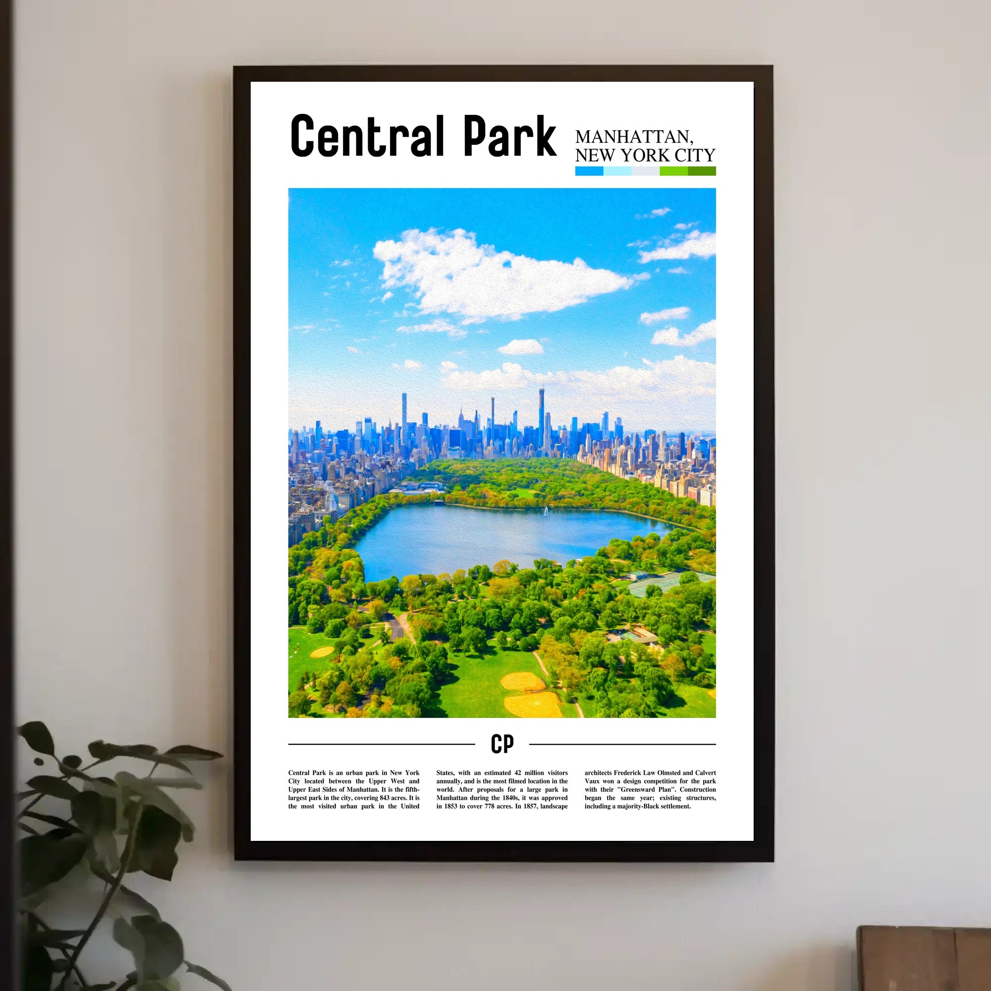 Central Park Skyline Serenity - Travel Poster PosterGoat