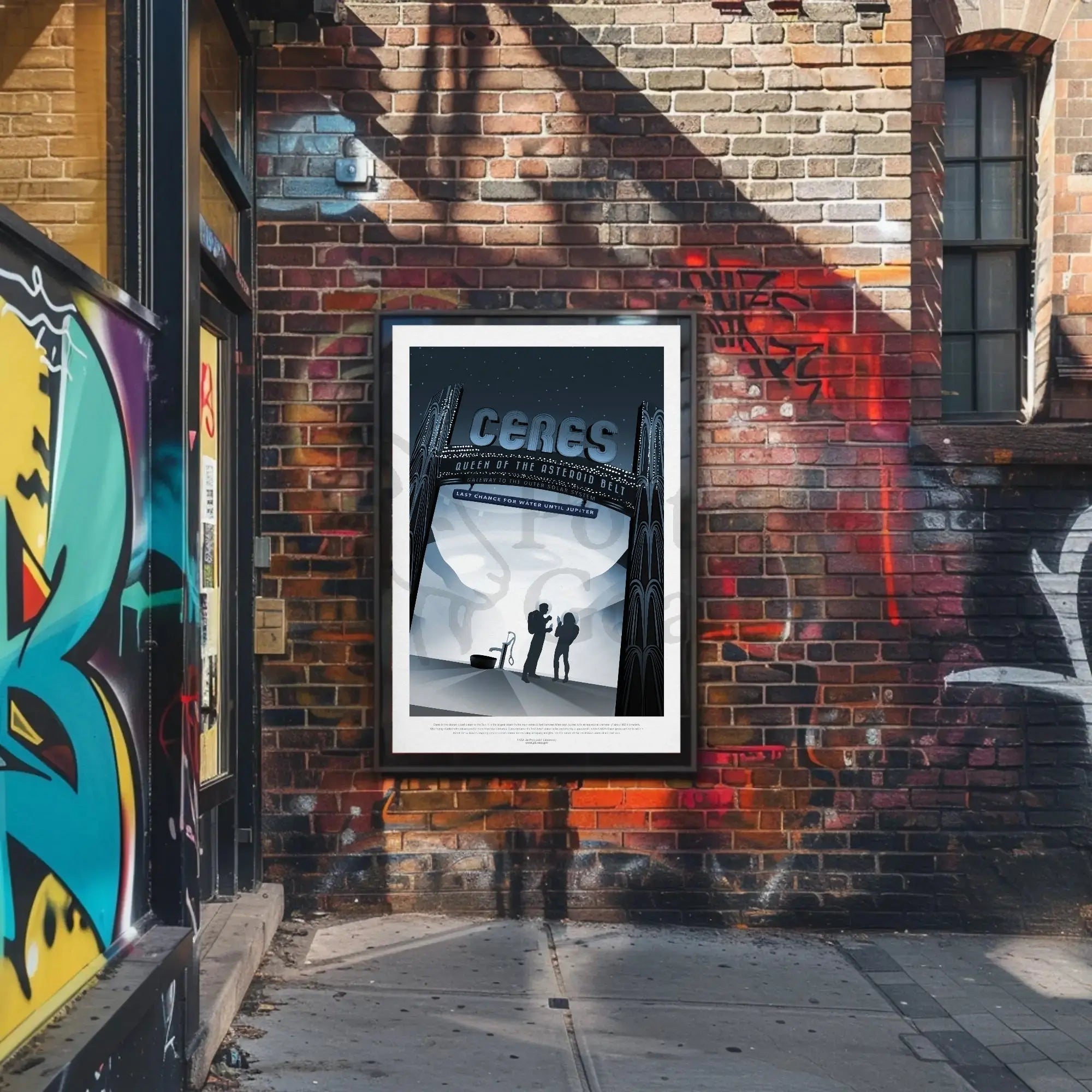 Ceres: Queen of the Asteroid Belt Sci-Fi Poster PosterGoat