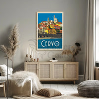 Cervo Italy Scenic Vintage Travel Poster PosterGoat