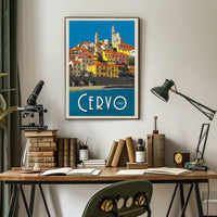 Cervo Italy Scenic Vintage Travel Poster PosterGoat