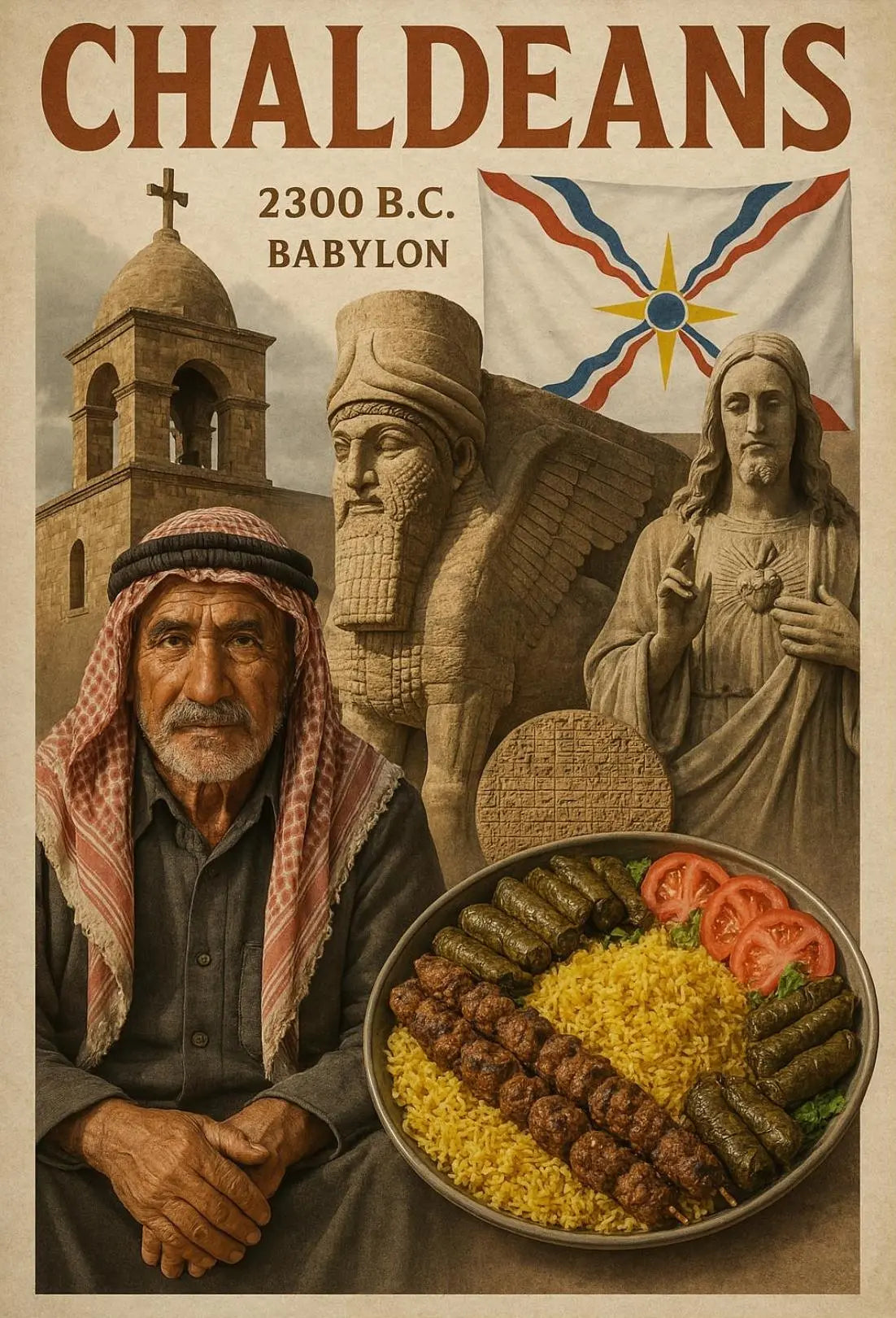 Chaldean Legacy Vintage Art Cultural Heritage Poster PosterGoat