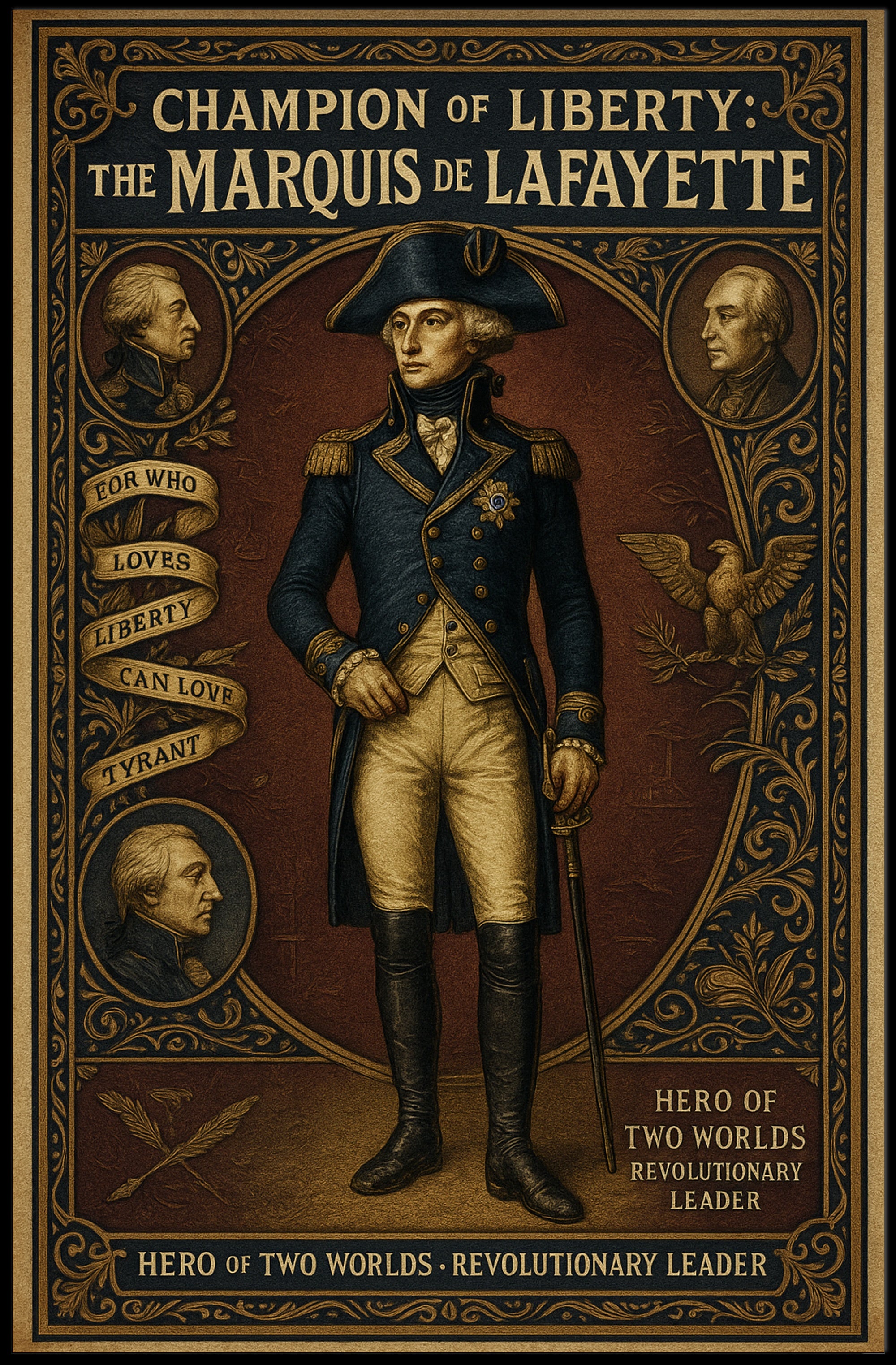 Champion of Liberty The Marquis de Lafayette Poster PosterGoat
