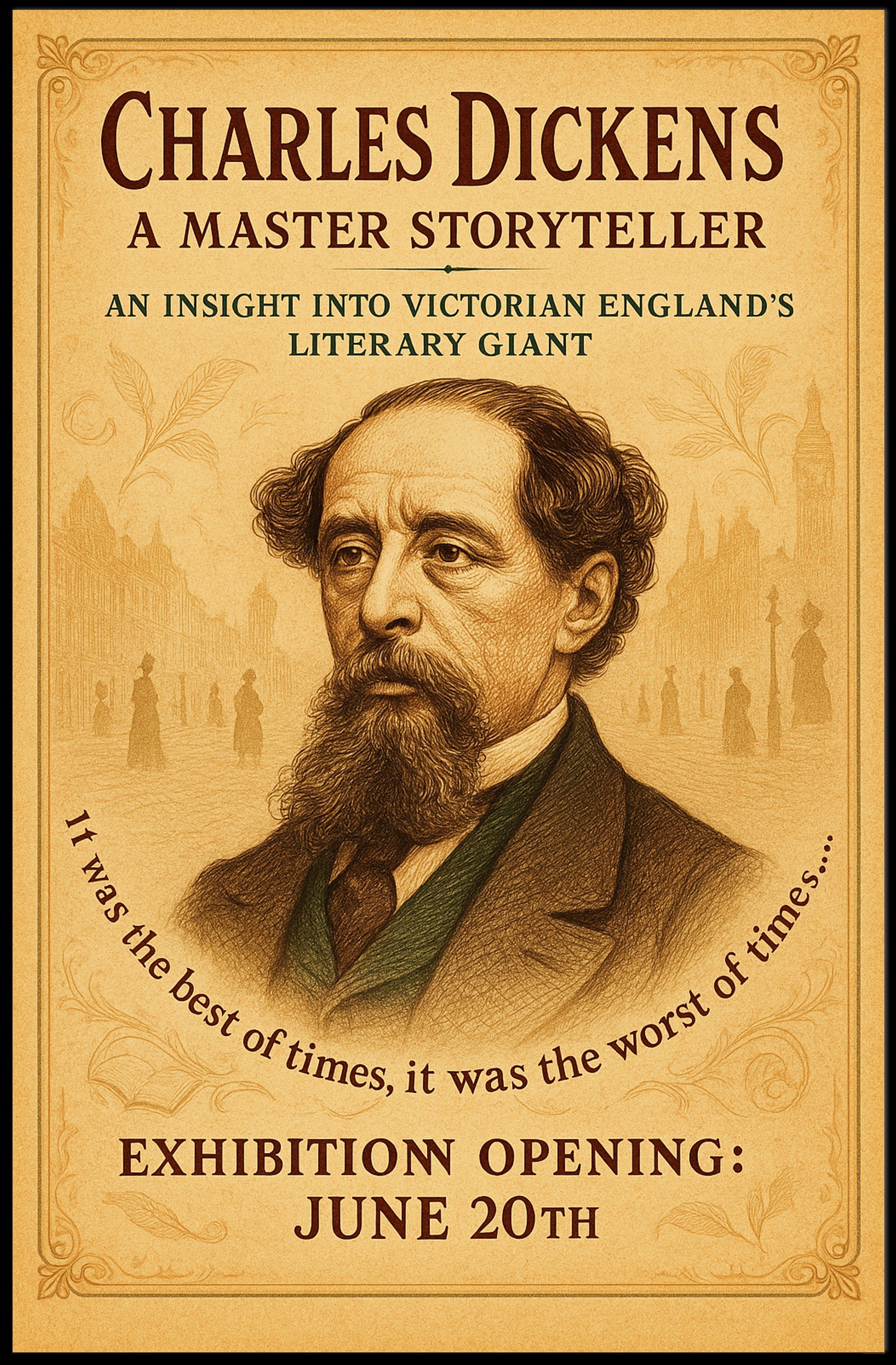 Charles Dickens A Master Storyteller Poster PosterGoat
