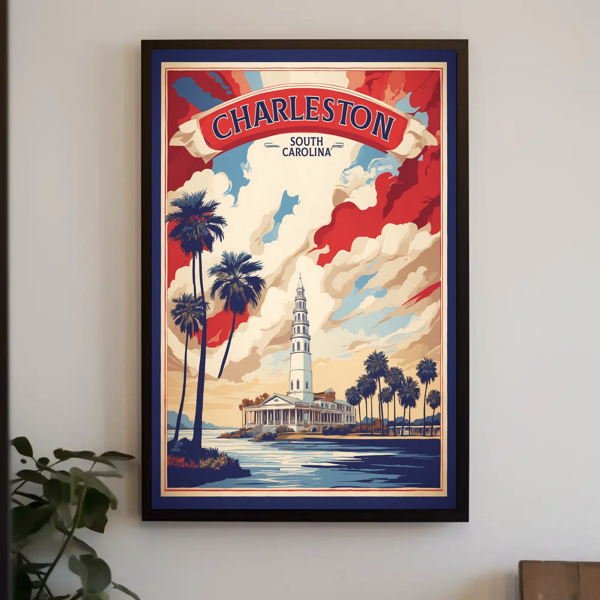 Charleston Vintage Travel Poster PosterGoat