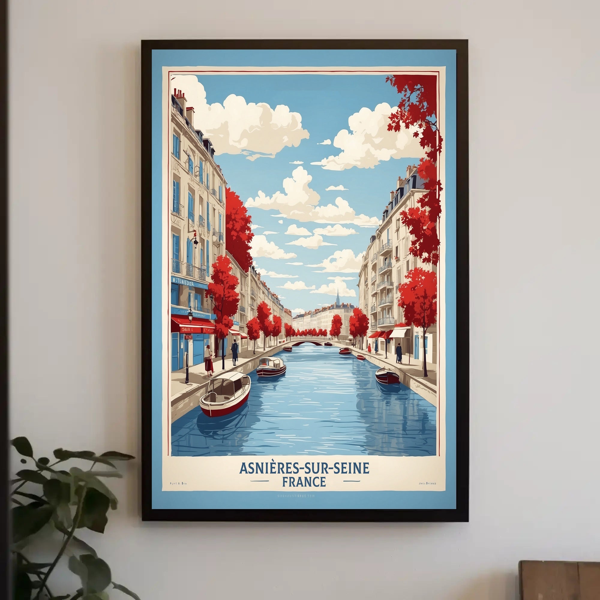 Charming Asnières-sur-Seine Landscape: Travel Poster PosterGoat