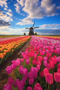 Charming Dutch Countryside Scenic Travel Poster PosterGoat