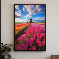 Charming Dutch Countryside Scenic Travel Poster PosterGoat