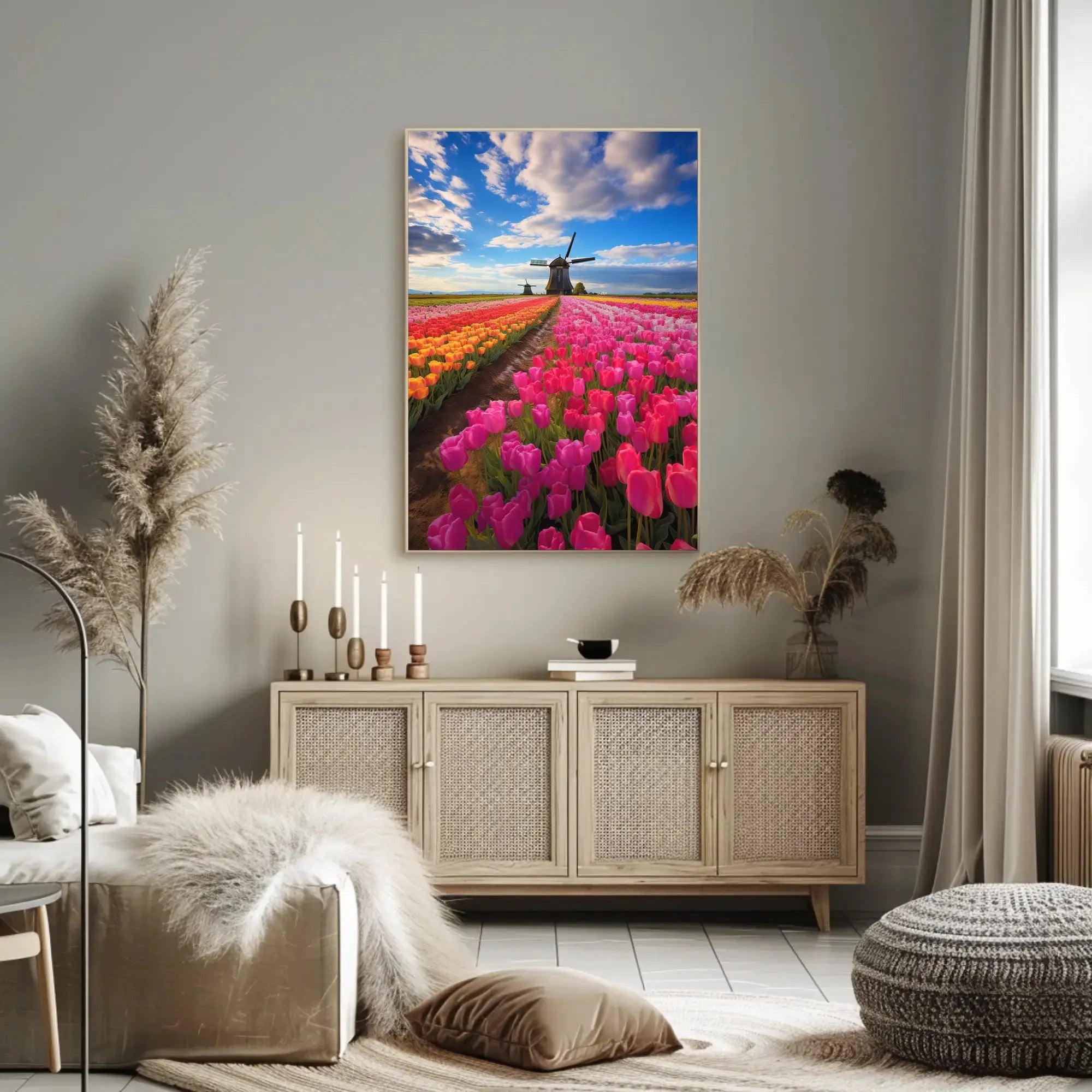 Charming Dutch Countryside Scenic Travel Poster PosterGoat