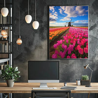 Charming Dutch Countryside Scenic Travel Poster PosterGoat