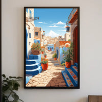 Charming Mediterranean Village Travel Poster PosterGoat