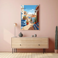 Charming Mediterranean Village Travel Poster PosterGoat