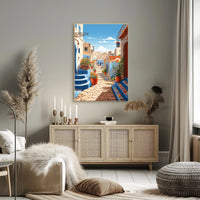 Charming Mediterranean Village Travel Poster PosterGoat