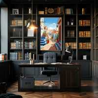 Charming Mediterranean Village Travel Poster PosterGoat