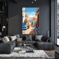 Charming Mediterranean Village Travel Poster PosterGoat