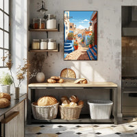 Charming Mediterranean Village Travel Poster PosterGoat