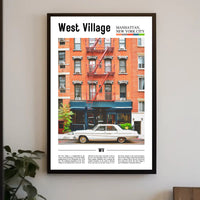 Charming West Village New York City Travel Poster PosterGoat