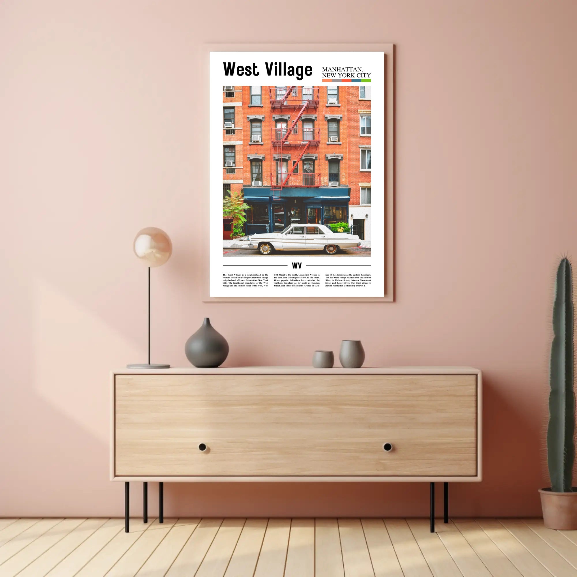 Charming West Village New York City Travel Poster PosterGoat