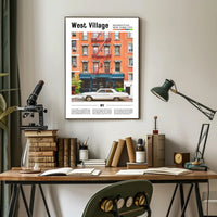 Charming West Village New York City Travel Poster PosterGoat