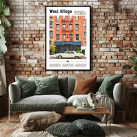 Charming West Village New York City Travel Poster PosterGoat