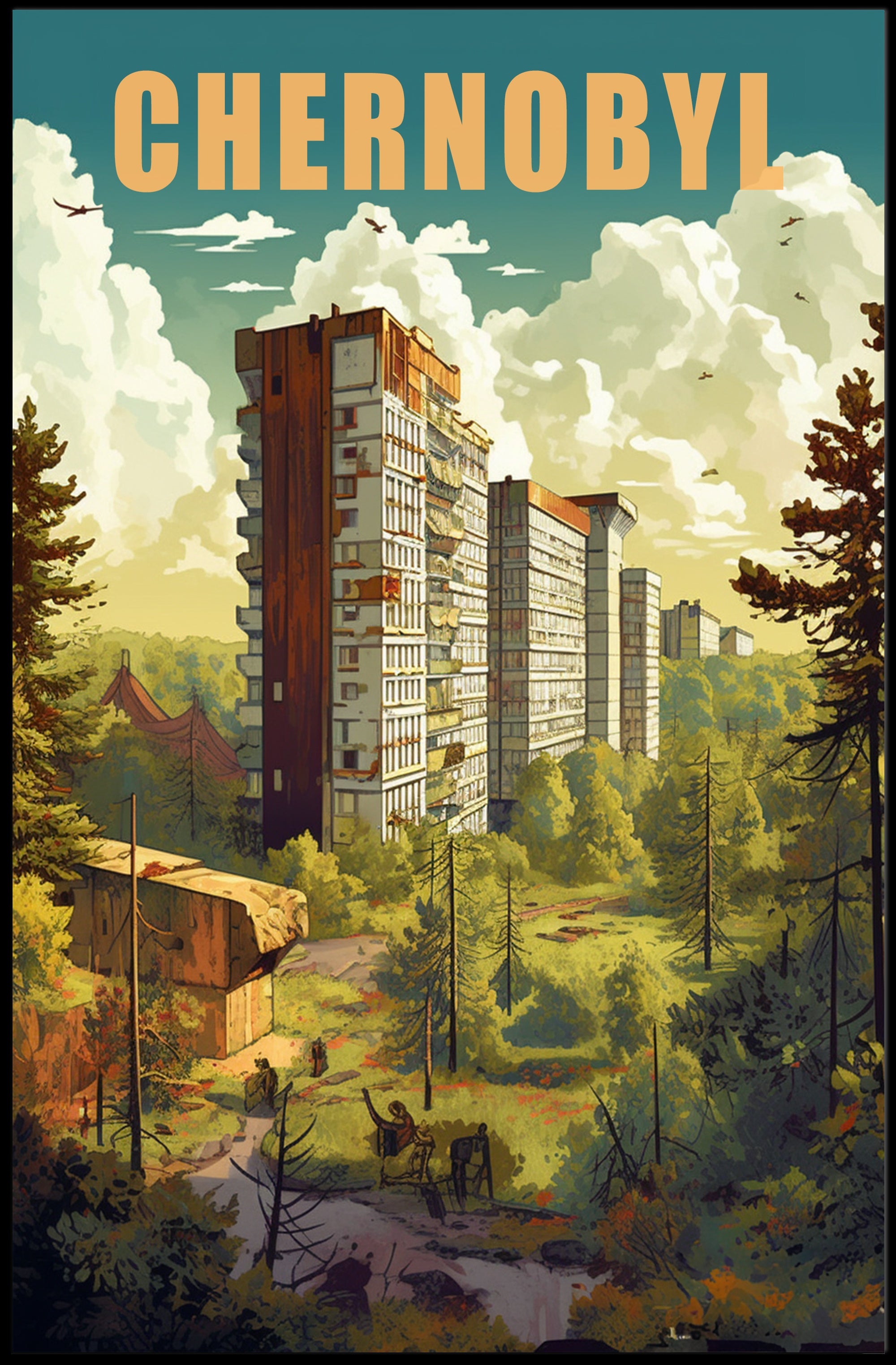 Chernobyl Nature Reclamation Urban or Cityscape Poster PosterGoat
