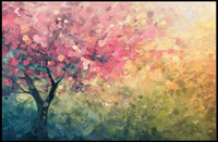 Cherry Blossom Tree in Bloom Impressionistic Artistic Poster PosterGoat