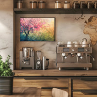 Cherry Blossom Tree in Bloom Impressionistic Artistic Poster PosterGoat