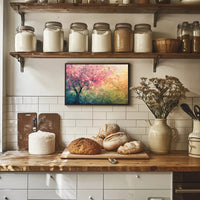 Cherry Blossom Tree in Bloom Impressionistic Artistic Poster PosterGoat