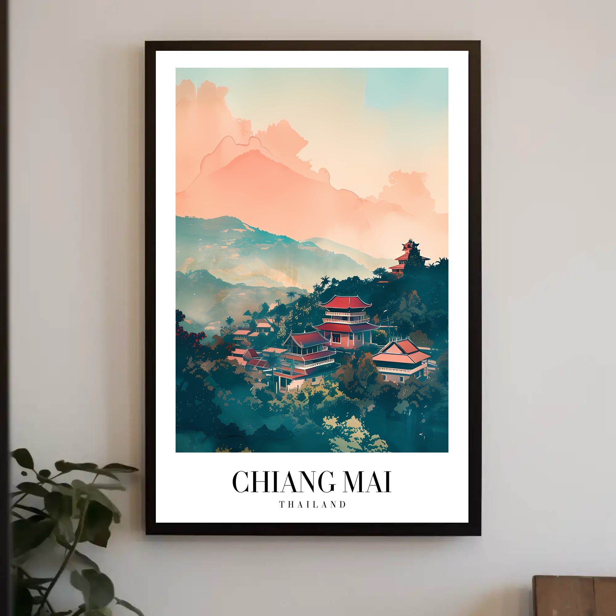 Chiang Mai Landscape Art: Travel Poster PosterGoat