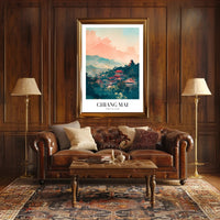 Chiang Mai Landscape Art: Travel Poster PosterGoat