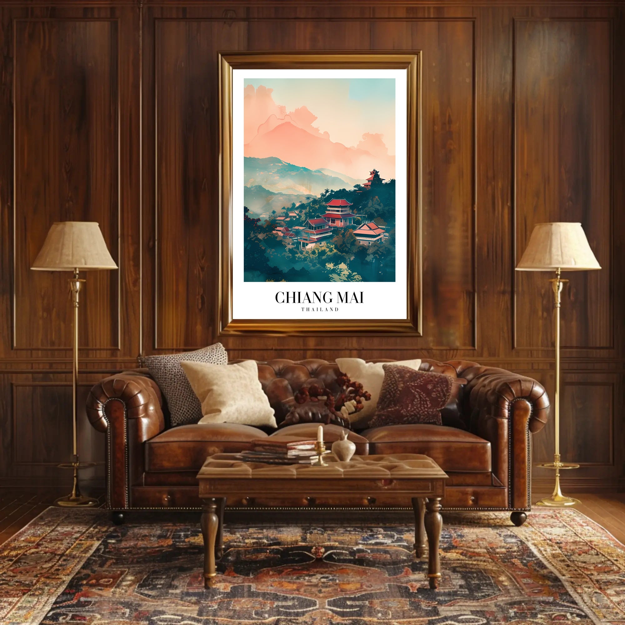 Chiang Mai Landscape Art: Travel Poster PosterGoat