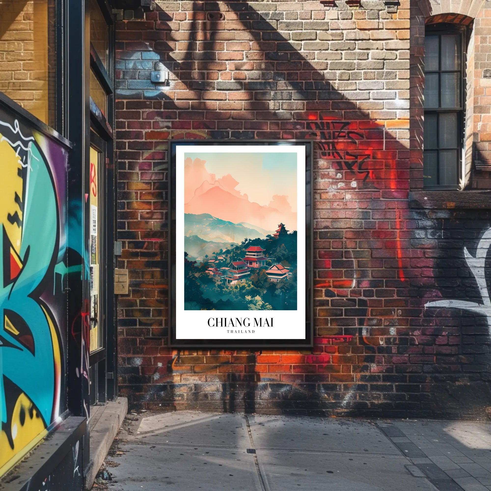 Chiang Mai Landscape Art: Travel Poster PosterGoat