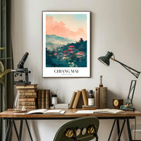 Chiang Mai Landscape Art: Travel Poster PosterGoat
