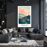 Chiang Mai Landscape Art: Travel Poster PosterGoat